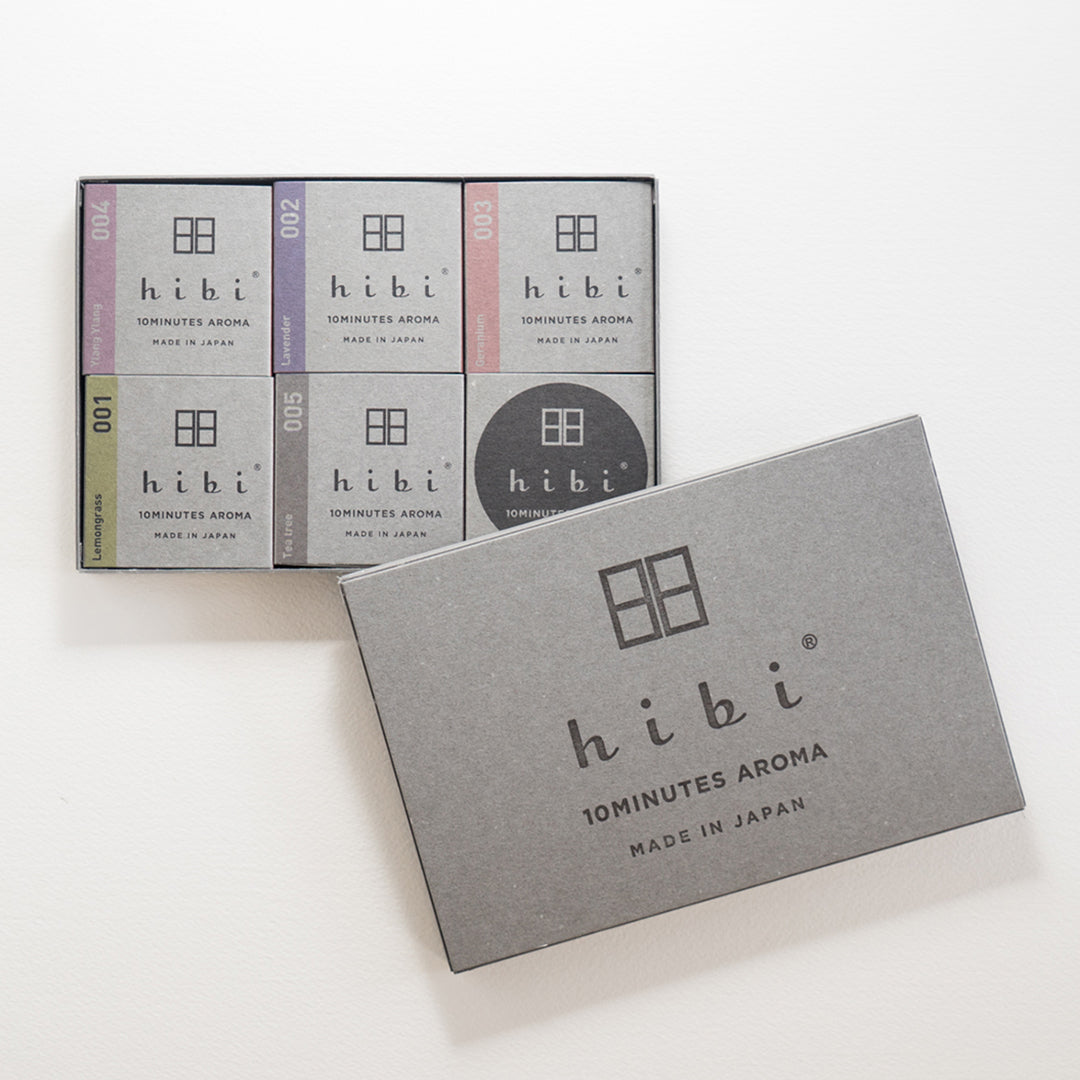 5種の香り ギフトボックス（袋選択/メッセージカード付）｜hibi